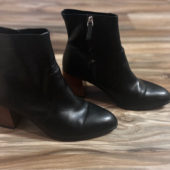 ASOS Black and‎ Brown Ankle Boots with Chunky Heel - Picture 4 of 6